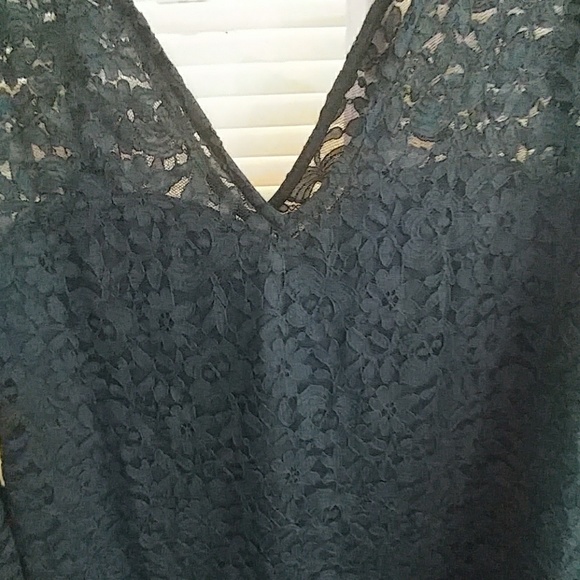 2x h&m hunter green bodycon with lace overlay - Picture 3 of 3
